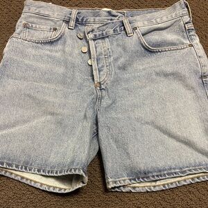 Agolde Classic Blue Denim Shorts